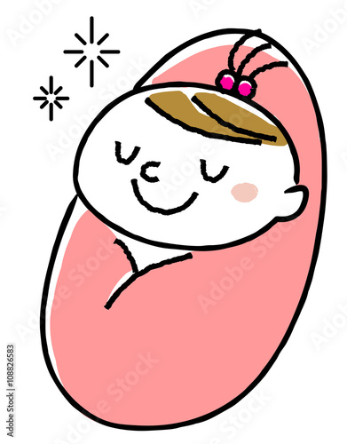 イラスト素材：赤ん坊　赤ちゃん