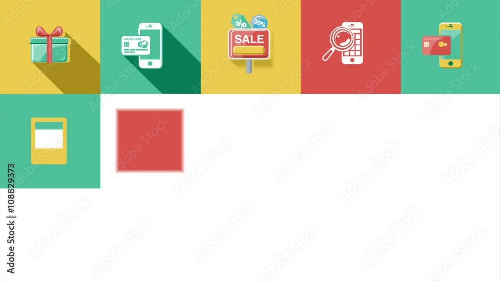 Business and Sales Flat Icons Set. 4K. Business and Sales Flat Icons Set. 4K.