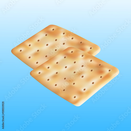 Cracker illustration on blue background