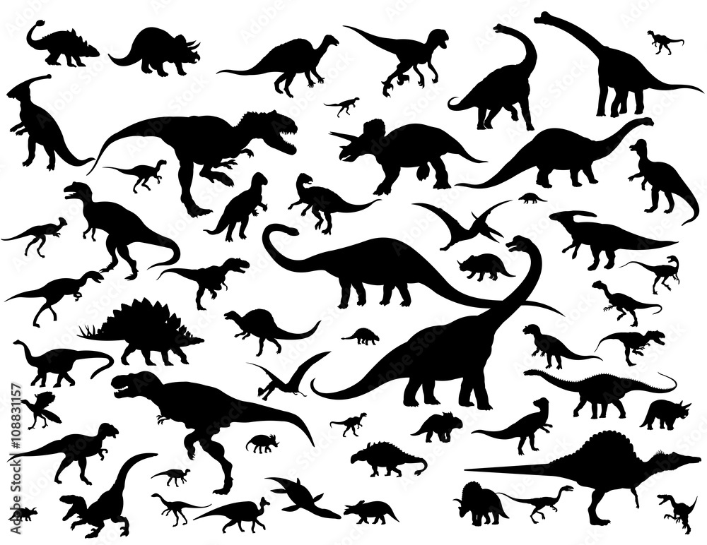 Dinosaurier Silhouetten