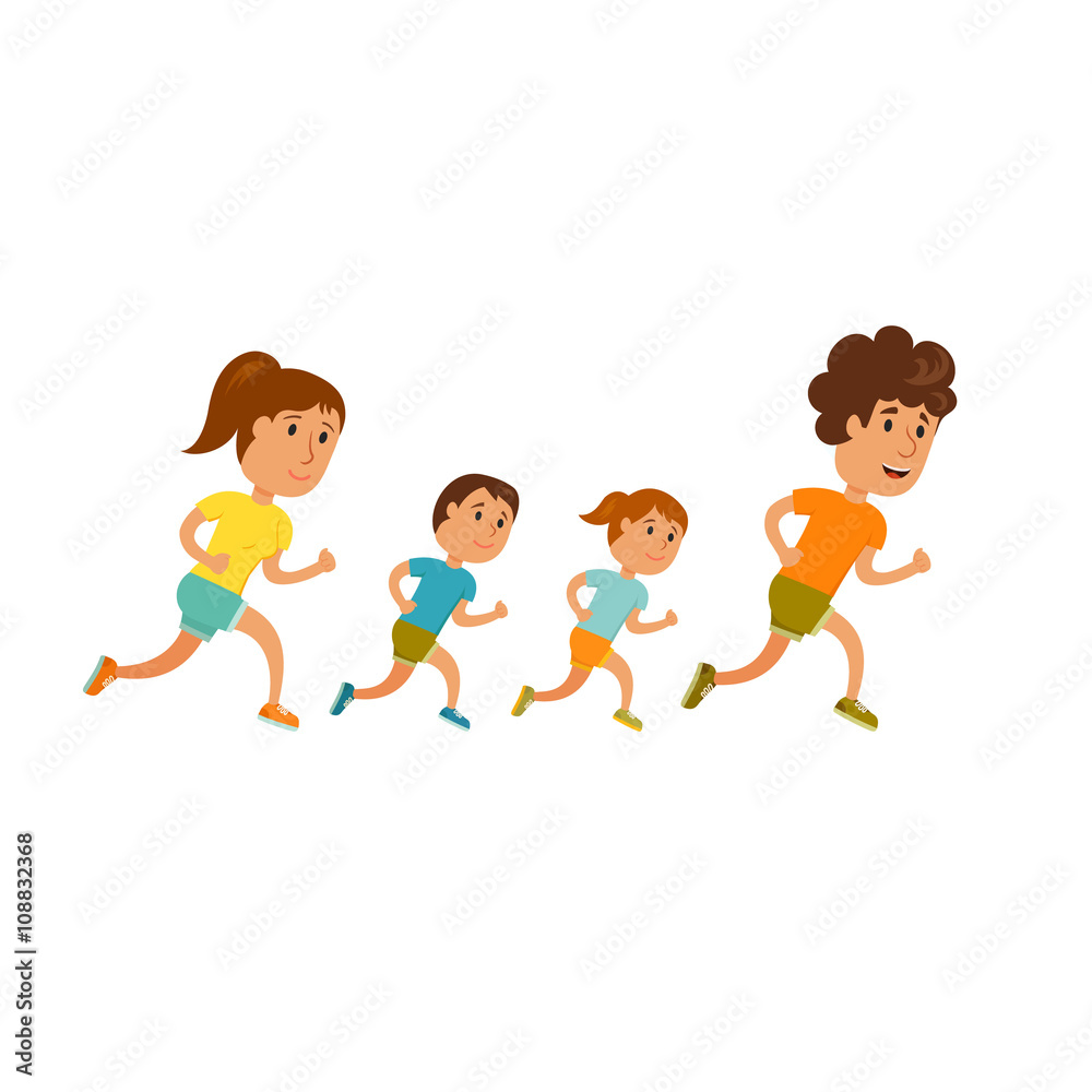 Run family vector Run family vector