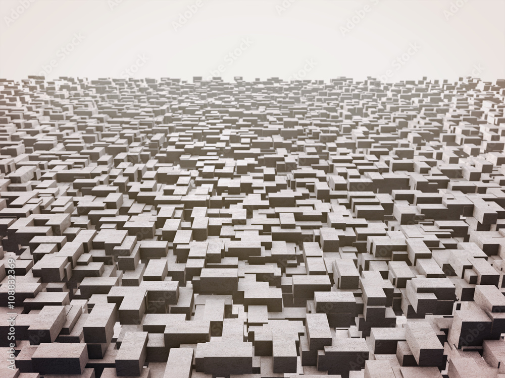 Fototapeta premium Abstract image of cubes background 3d rendering