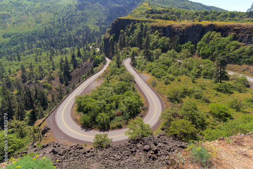 Old Columbia Highway at Rowena Crest in Oregon state photo