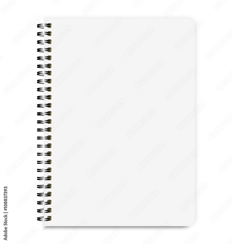 Blank Realistic Notebook Size A4 Isolated On White Background Blank Realistic Notebook Size A4 Isolated On White Background