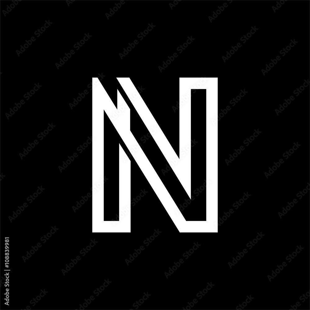 Capital letter M. From the white interwoven strips on a black background. Template for emblem, logos and monograms. Capital letter M. From the white interwoven strips on a black background. Template for emblem, logos and monograms.