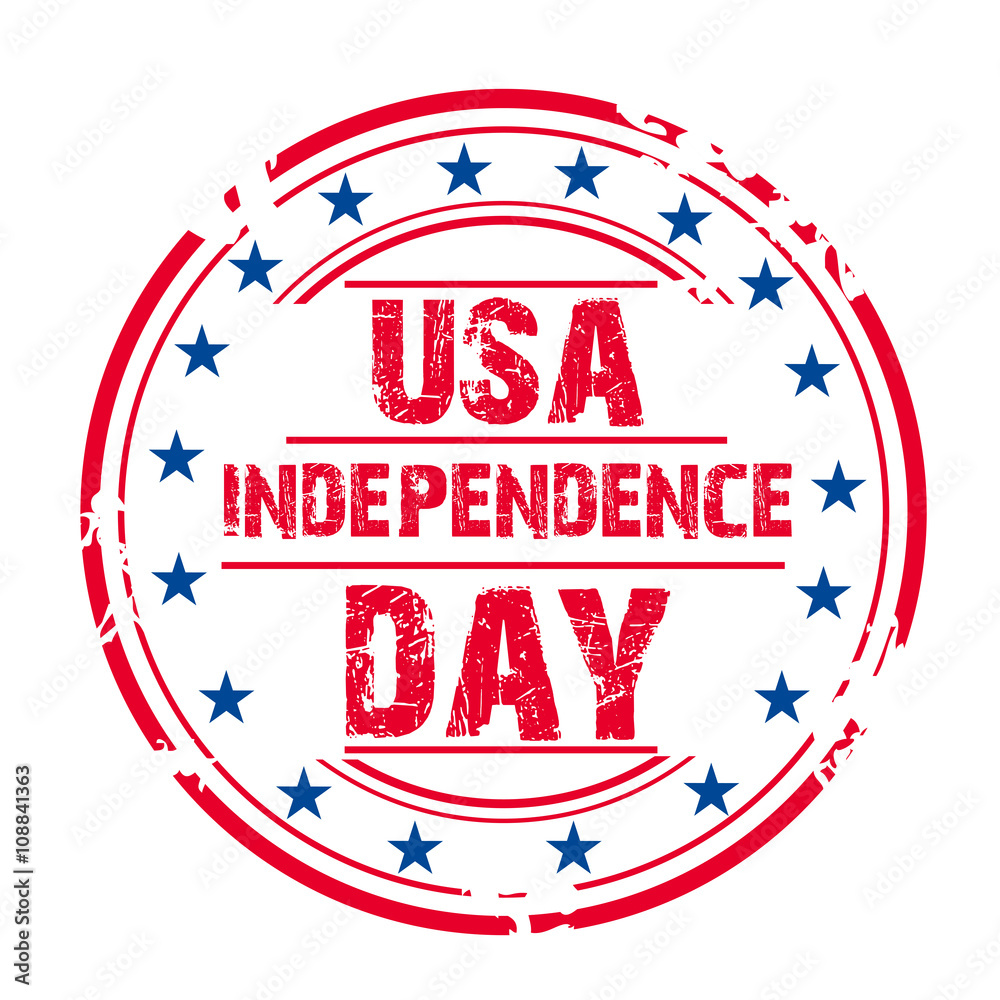happy fourth of july - independence day stamp. happy fourth of july - independence day stamp.