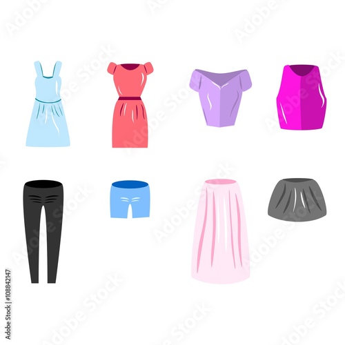 Clothes Icon with Colors