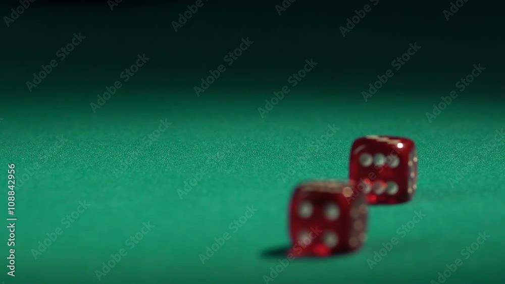 Gambling dice game at casino, hobby that brings money. Addiction and excitement Gambling dice game at casino, hobby that brings money. Addiction and excitement