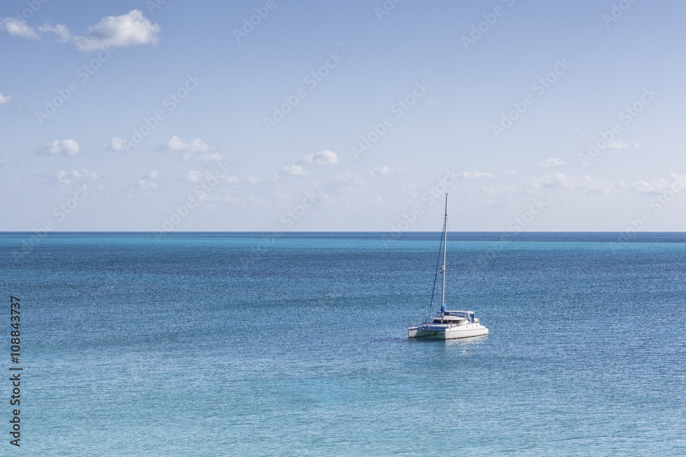 Nice cruise yacht in the Bahamas