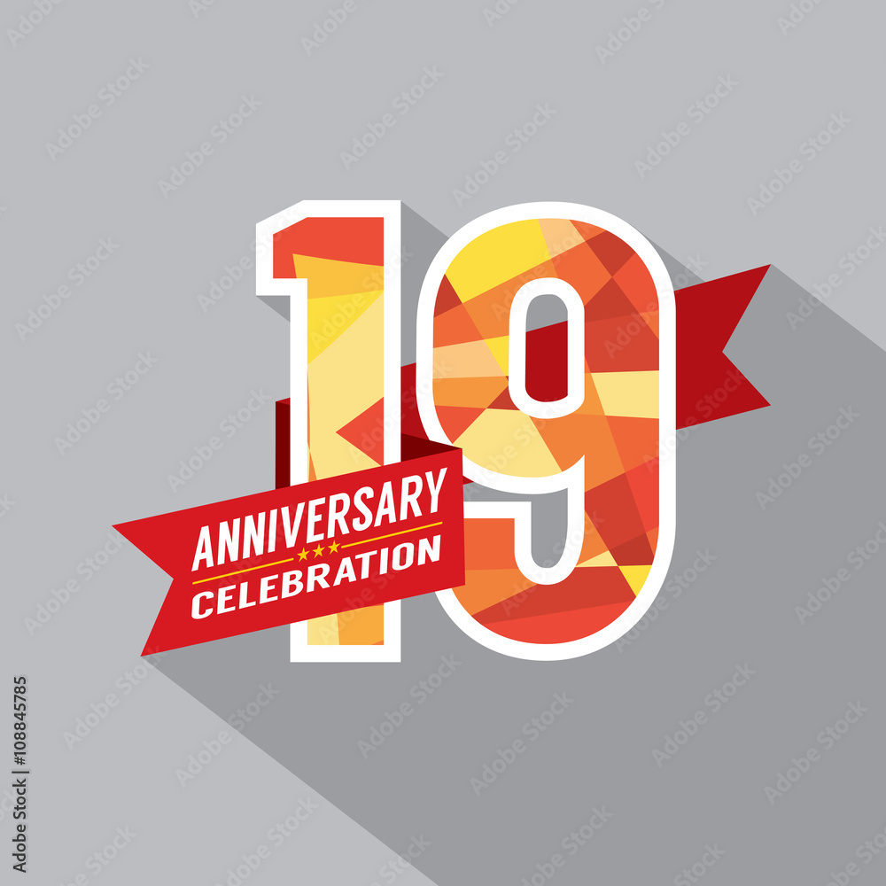 19th Years Anniversary Celebration Design. 19th Years Anniversary Celebration Design.