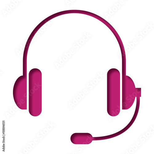 Logo casque audio et micro.