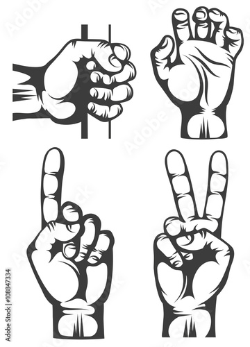Hand gestures set