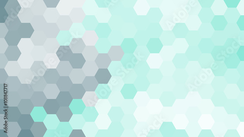Pastel blue geometric hexagon pattern without contour.