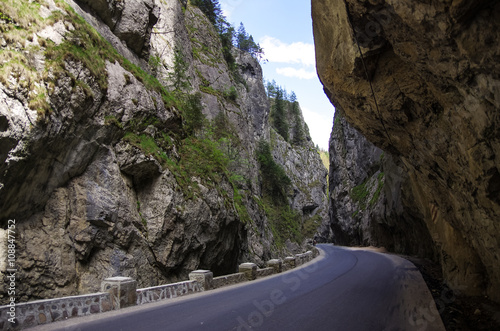 Summer landscape of the famous Bicaz Gorges (Canyon) in Neamt County, Romania.
