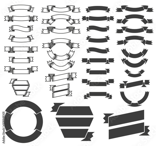 heraldic banners and ribbons