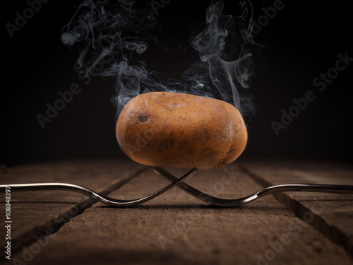 Hot potato on forks