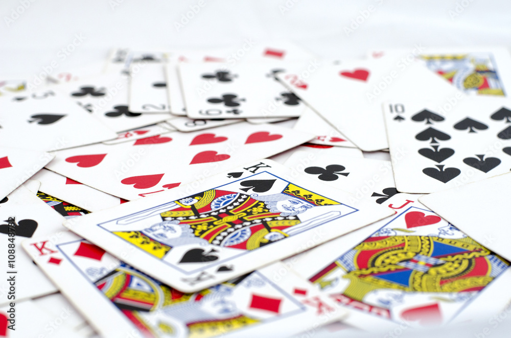 Lot of dusty old playing cards Lot of dusty old playing cards