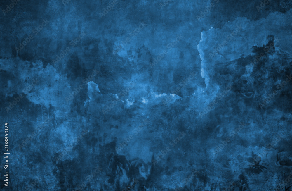 Fototapeta premium blue background wall made on real plaster
