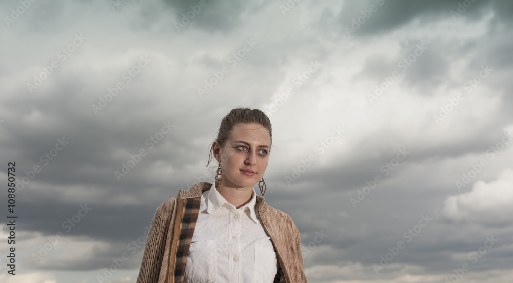 Portrait of girl just before storm Portrait of girl just before storm