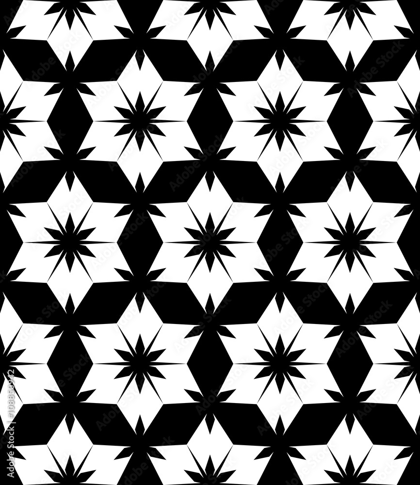 Vector modern seamless geometry pattern floral, black and white abstract geometric background, subtle pillow print, monochrome retro texture, hipster fashion design Vector modern seamless geometry pattern floral, black and white abstract geometric background, subtle pillow print, monochrome retro texture, hipster fashion design