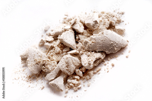 crushed eyeshadow isolated on white 