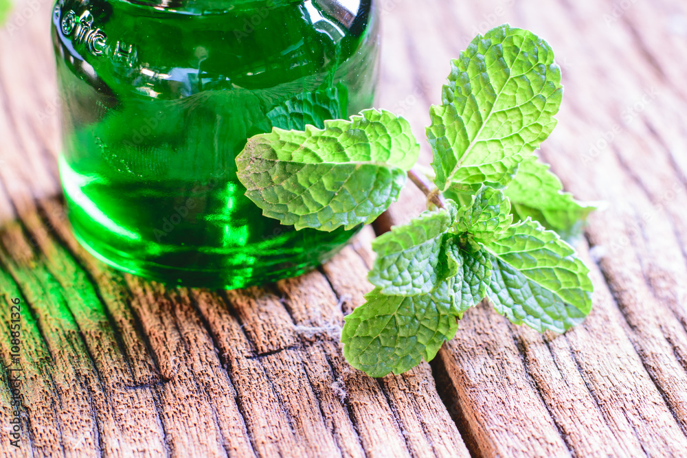 Fresh mint on a table Fresh mint on a table