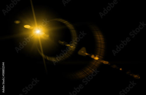 Foto Camera lens with lense reflections.