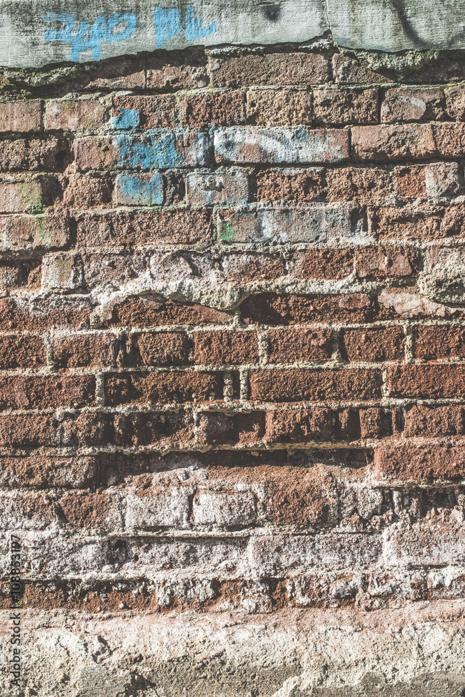 Naklejka premium Old brick wall