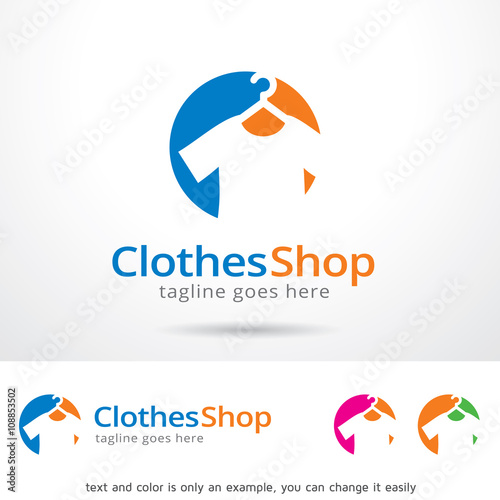 Clothes Shop Logo Template Design Vector 