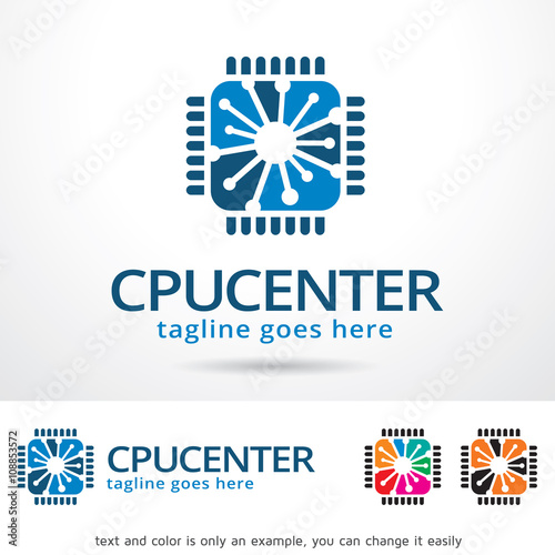 CPU Center Logo Template Design Vector 