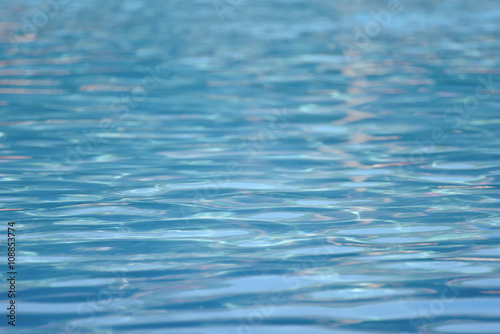 Closeup water in swimming pool, Selective shallow dept of field