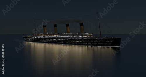 Canvas Print Titanic Night 4K FX
