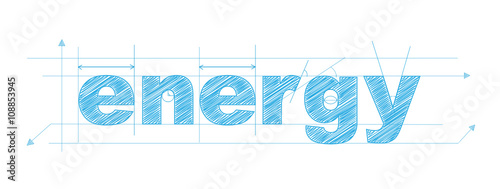 ENERGY Vector Technical Lettering Icon