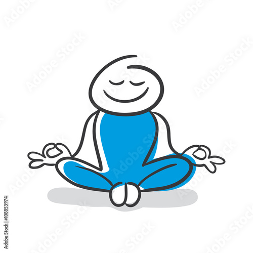 Stick Figure Series Blue / 