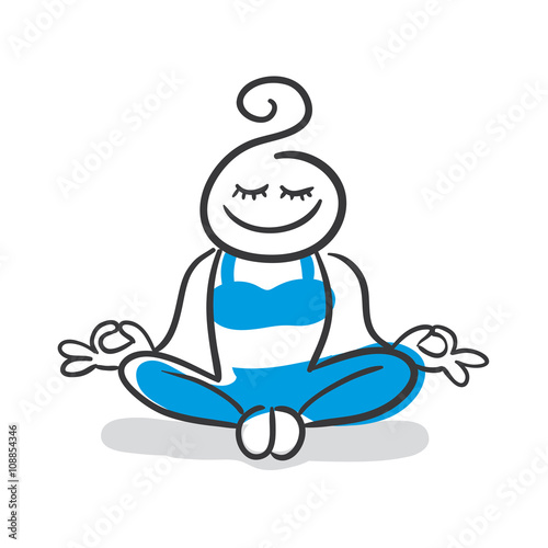 Stick Figure Series Blue / 