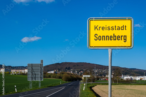 Kreisstadt,Sonneberg Ortsschild