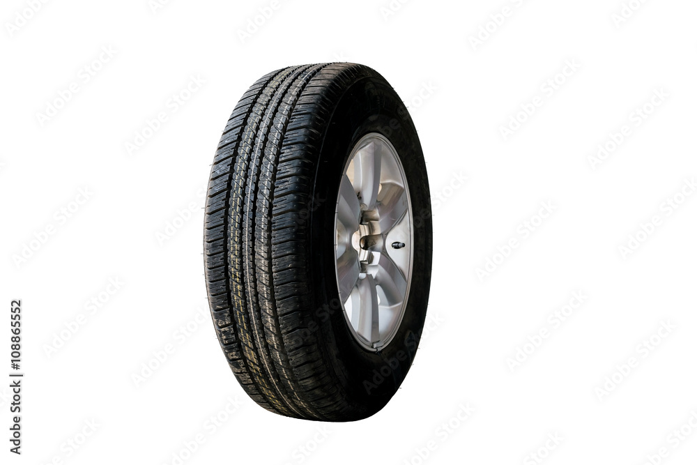 Old car tires isolated on white background. Old car tires isolated on white background.