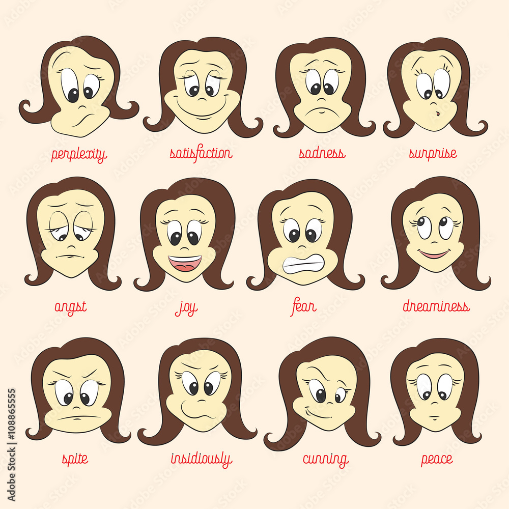 Vector set of smile faces Vector set of smile faces
