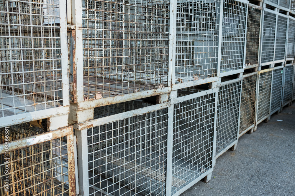 Gitterbox aus Stahl nach Norm für die Logistik