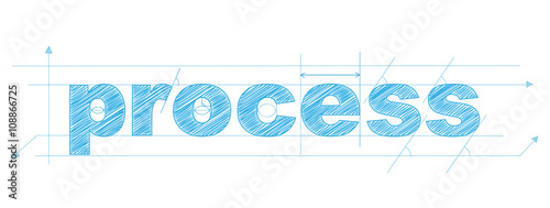 PROCESS Vector Technical Lettering Icon