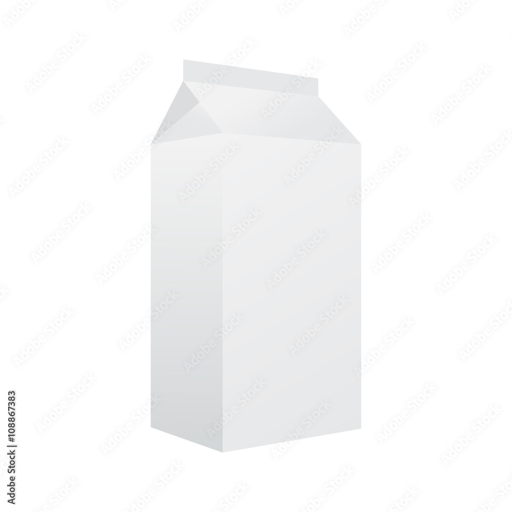 White packaging isolated on a white background. Box. Milk. Kefir White packaging isolated on a white background. Box. Milk. Kefir