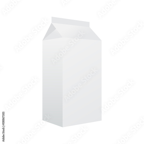 White packaging isolated on a white background. Box. Milk. Kefir