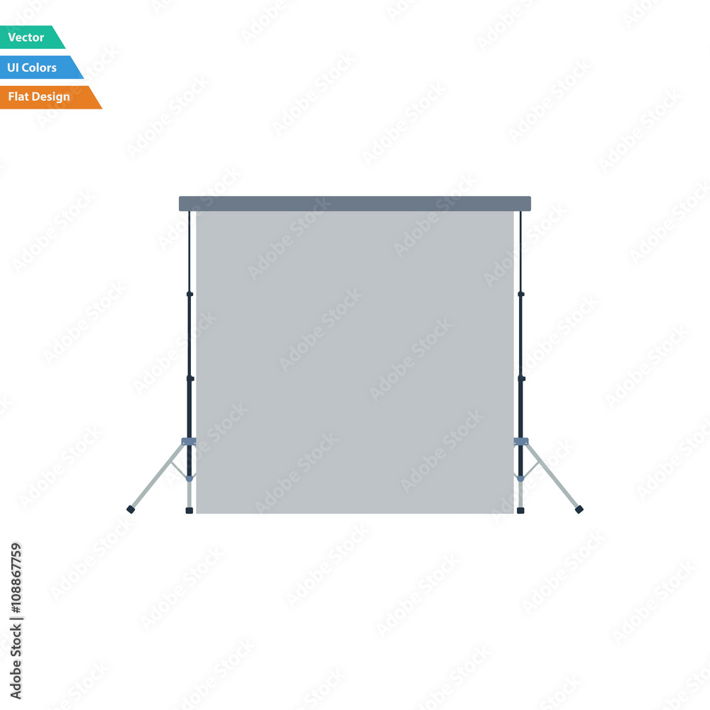 Flat design icon of studio photo background Flat design icon of studio photo background
