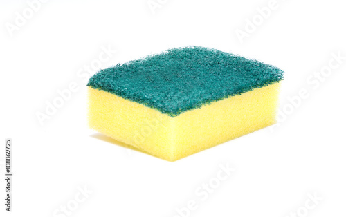 Group of scouring pads isolated on white background.
