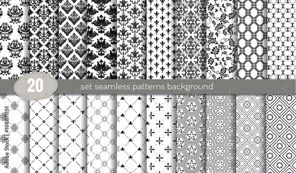 Vector damask seamless pattern background.pattern swatches included for illustrator user, pattern swatches included in file, for your convenient use. - obrazy, fototapety, plakaty 