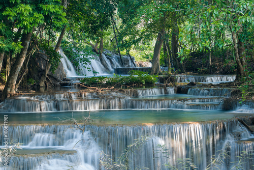Huay Mae Kamin waterfall. Located at the Kanchanaburi province 