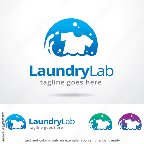 Laundry Lab Logo Template Design Vector