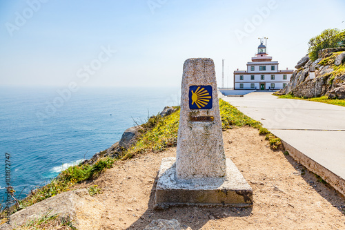 End of the Santiago trail at Cape Finisterre, Galicia, Spain photo