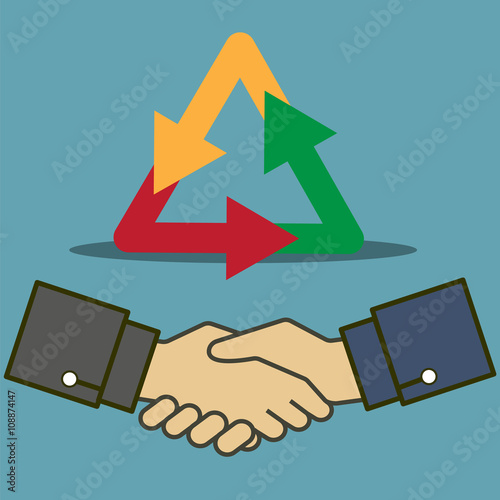 business man shakehand for team work, Success concept.