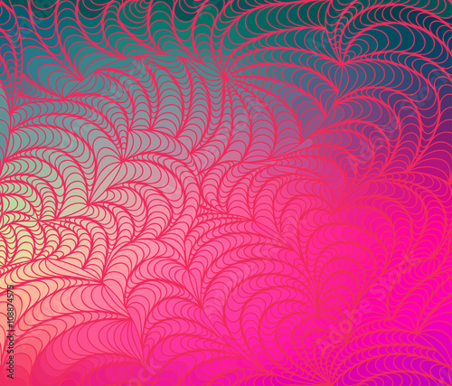 Vector wave background of doodle hand drawn lines